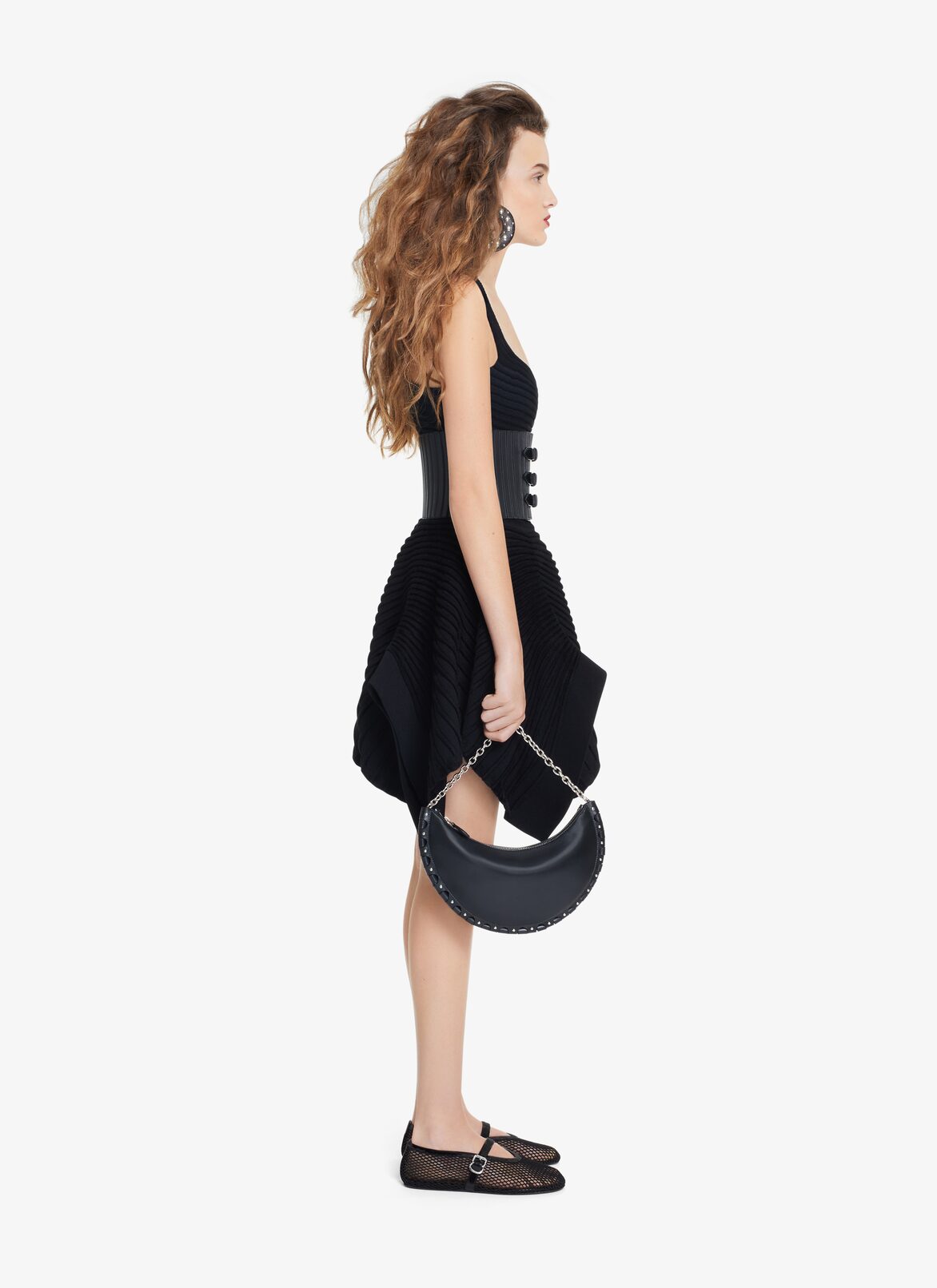 SCULPTED BALLERINE SHORT DRESS  ALAÏA BLACK SCULPTED BALLERINE SHORT DRESS